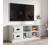 Mueble para tv | mueble de salón | mesa de tv madera contrachapada blanco 102x35,5x47,5 cm cfw54778