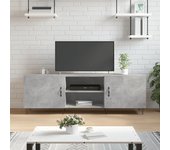 Mueble de tv | mueble de salón | mesa de tv madera de ingeniería gris hormigón 150x30x50 cm cfw96632