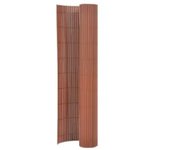 Valla de jardín de doble cara 110x400 cm marrón