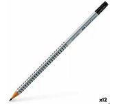 Lápiz con goma de borrar faber-castell grip 2001 ecológico b (12 unidades)