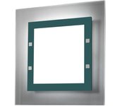 Lumicom | florence lámpara de techo, 2x e27, max 42w, metal/vaso, azul mediterráneo, 40x40cm