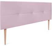 Dhome cabecero de polipiel con botones 150x105cm con patas camas 150 - rosa