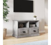 Mueble para tv | mueble de salón | mesa de tv madera contrachapada gris hormigón 80x35x50 cm cfw61754