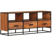 Mueble para la tv | mueble de salón | mesa de tv madera maciza de acacia 110x30x45 cm cfw43770