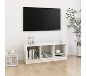 Mueble de tv | mueble de salón | mesa de tv madera maciza de pino blanco 104x33x41 cm cfw10398