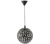 Lámpara techo bola metal y acrílico negro