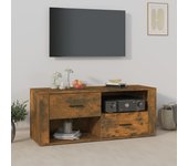 Mueble para tv | mueble de salón | mesa de tv madera contrachapada roble ahumado 100x35x40 cm cfw20084