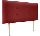 Dhome cabecero de polipiel con 2 hileras de botones 105x105cm con patas camas 105 - rojo