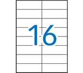 Etiquetas blancas permanentes para laser 105.0 x 37.0mm 250 hojas apli