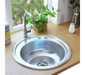 Fregadero de cocina | pila de cocina con colador y sifón de acero inoxidable cfw65318