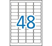 Etiquetas blancas de seguridad 45.7 x 21.2mm 10 hojas apli