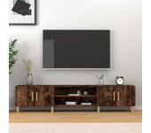 Mueble para tv | mueble de salón | mesa de tv madera contrachapada roble ahumado 180x31,5x40cm cfw64872