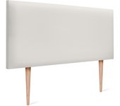 Dhome cabecero de polipiel liso 110x105cm con patas camas 105 - blanco hueso