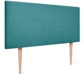 Dhome cabecero de tela aqualine liso 95x105cm con patas camas 90 - turquesa