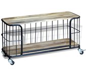 Mueble de tv | mueble de salón | mesa de tv de madera maciza de mango 100x40x45 cm cfw96004