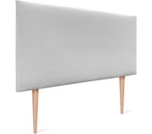 Dhome cabecero de polipiel liso 95x105cm con patas camas 90 - blanco