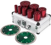 Vevor juego de 8 sierras de diamante 8 taladros m14 20-68 mm + 2 hojas de sierra