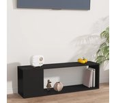Mueble tv negro aglomerado 100x24x32 cm
