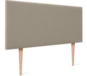 Dhome cabecero de lino natural liso 110x105cm con patas camas 105 - tierra