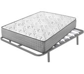 Colchón viscoelástico diamond fresh + somier hermes con 5 patas de 25 cm | medidas: 150x190 cm