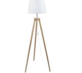 Farola tosel malmo tela trípode naturales, de aluminio d40 x h155 cm