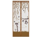 Puerta con mosquitera magnética, cortina para puerta antimosquitos, velcro gratuito [4 cm ensanchado en la parte superior] (80 x 200 cm, color marrón)