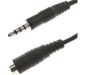 Cable de audio auricular y micrófono minijack de 4 pin 3.5mm para m/h de 10 m