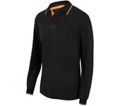 Polo bicolor raya manga larga serie 105515