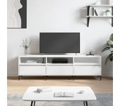 Mueble de tv | mueble de salón | mesa de tv madera contrachapada blanco 150x30x44,5 cm cfw88120
