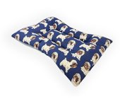 Acomoda textil – cama para perros de tela, cama perros reversible y lavable. colchoneta mascotas para transportín y hogar. (120x80, bulldog)