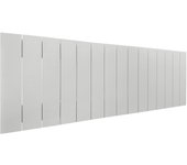 Dhome cabecero de madera reciclada dm estilo palet vertical 145x46 camas 135/140 - blanco sólido