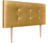 Dhome cabecero de polipiel capitoné 105x115cm con patas camas 105 - dorado