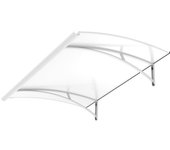 Arctom marquesina toldo de puerta lyra alu 150x84,5 blanco, placa opaca