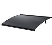 Arctom marquesina para puerta de aluminio antracita lyra 150x84,5, placa compuesta opaca