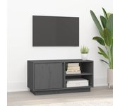 Mueble de tv | mueble de salón | mesa de tv madera maciza de pino gris 80x35x40,5 cm cfw27404