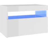 Mueble tv con luces led blancas brillantes 60x35x40 cm