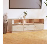 Mueble de tv | mueble de salón | mesa de tv de madera maciza de pino 140x37x50 cm cfw74132