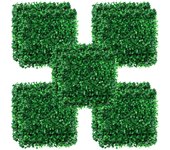 10 paneles de pared de césped artificial, paneles de pared de setos de boj para valla de jardín, decoración de fondo de pared verde, 10.0 x 10.0 in