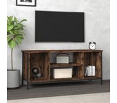 Mueble para tv | mueble de salón | mesa de tv madera contrachapada roble ahumado 102x35x45 cm cfw21612