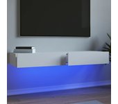 2 piezas muebles de tv | mueble de salón | mesa de tv con luces led blanco 60x35x15,5 cm cfw33469