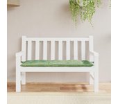Cojín para banco de jardín estampado de hojas 120x50x7 cm tela