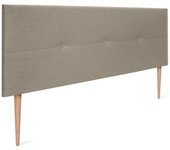 Dhome cabecero de lino natural con botones 150x105cm con patas camas 150 - tierra