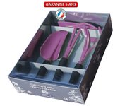 Caja de 3 herramientas de jardín de la gama natur'elle - frambuesa