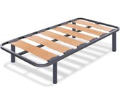 Somier zeus | con patas de 25 cm | estructura de madera y de tubos de acero reforzado | tacos anti ruido | medidas 90 x 190 cm