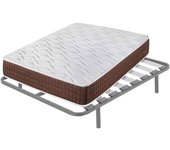 Colchón viscoelástico stylus + somier hermes con 5 patas de 25 cm | medidas: 135x180 cm