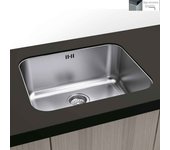 Fregadero bajo/sobre encimera roma 50x40 | profundidad 20 cm | 1 seno - acero inox aisi 304