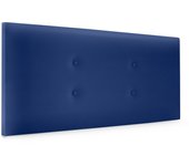 Dhome cabecero de polipiel con 2 hileras de botones 105x50cm camas 105 - azul