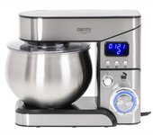 Batidora amasadora repostería profesional, robot cocina orbital, 5l, 6 velocidades, acero inox., camry, plata, 2000, cr4223