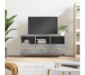 Mueble de tv | mueble de salón | mesa de tv madera de ingeniería gris sonoma 102x36x50 cm cfw90853