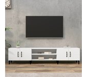 Mueble para tv | mueble de salón | mesa de tv madera contrachapada blanco 180x31,5x40 cm cfw22541